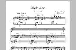 page one of Blazing Star (SSA Choir)