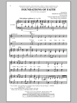 page one of Foundations Of Faith (SATB Choir)
