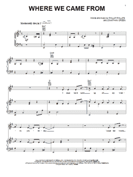 page one of Where We Came From (Piano, Vocal & Guitar Chords (Right-Hand Melody))
