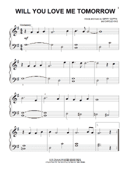 page one of Will You Love Me Tomorrow (Will You Still Love Me Tomorrow) (Big Note Piano)