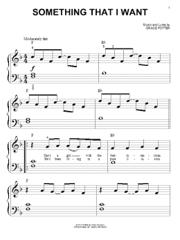 page one of Something That I Want (from Disney's Tangled) (Big Note Piano)
