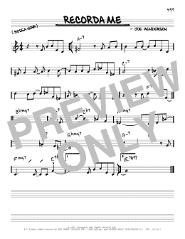 page one of Recorda Me (Real Book – Melody & Chords – C Instruments)
