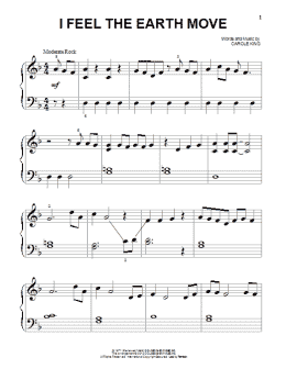 page one of I Feel The Earth Move (Big Note Piano)