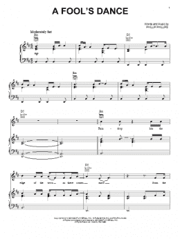 page one of A Fool's Dance (Piano, Vocal & Guitar Chords (Right-Hand Melody))