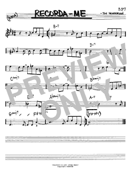 page one of Recorda Me (Real Book – Melody & Chords – Bb Instruments)