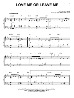 page one of Love Me Or Leave Me [Jazz version] (arr. Brent Edstrom) (Piano Solo)