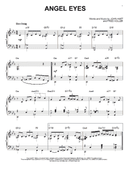 page one of Angel Eyes [Jazz version] (arr. Brent Edstrom) (Piano Solo)