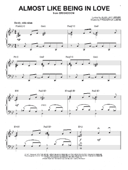 page one of Almost Like Being In Love [Jazz version] (arr. Brent Edstrom) (Piano Solo)