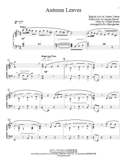 page one of Autumn Leaves (Educational Piano)