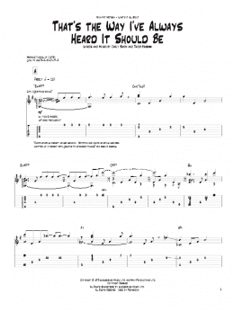 page one of That's The Way I've Always Heard It Should Be (Guitar Tab)