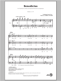 page one of Benedictus (3-Part Mixed Choir)