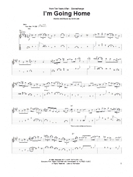 page one of I'm Going Home (Guitar Tab)