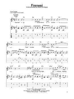 page one of Frenesí (Solo Guitar)
