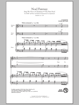 page one of Noel Fantasy (SATB Choir)