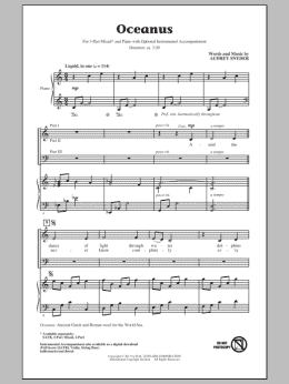 page one of Oceanus (3-Part Mixed Choir)
