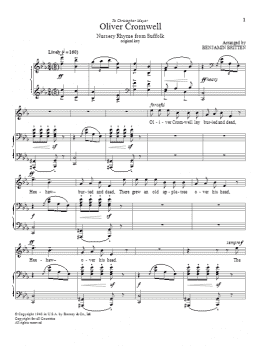 page one of Oliver Cromwell (Piano & Vocal)