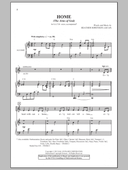 page one of Home (The Arms Of God) (SATB Choir)