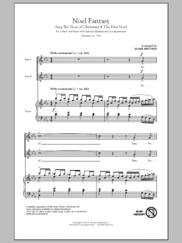 page one of Noel Fantasy (2-Part Choir)