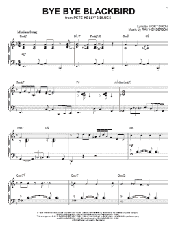 page one of Bye Bye Blackbird [Jazz version] (arr. Brent Edstrom) (Piano Solo)