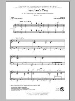 page one of Freedom's Plow (SATB Choir)