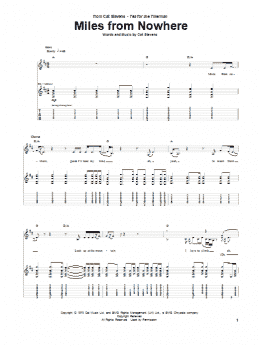 page one of Miles From Nowhere (Guitar Tab)