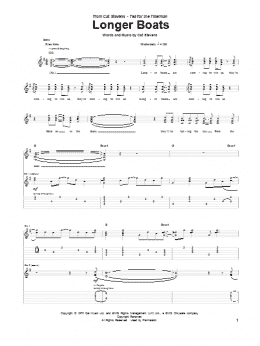 page one of Longer Boats (Guitar Tab)