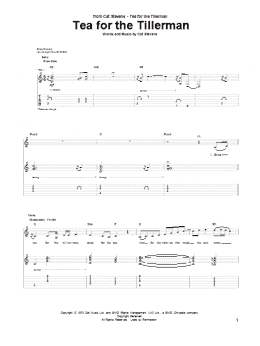 page one of Tea For The Tillerman (Guitar Tab)