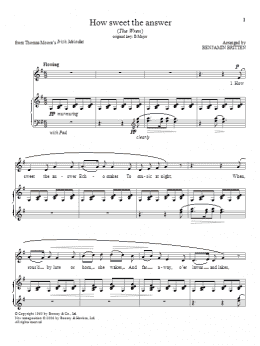 page one of How sweet the answer (Piano & Vocal)