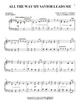 page one of All The Way My Savior Leads Me (Piano Solo)