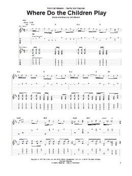 page one of Where Do The Children Play (Guitar Tab)