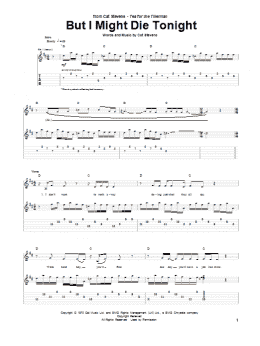 page one of But I Might Die Tonight (Guitar Tab)