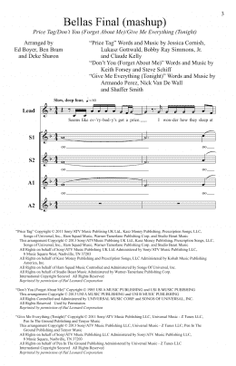 page one of Bellas Finals (Mashup) (from Pitch Perfect)(arr. Deke Sharon) (SSAA Choir)