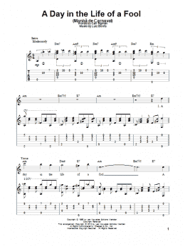 page one of A Day In The Life Of A Fool (Manha De Carnaval) (Solo Guitar)
