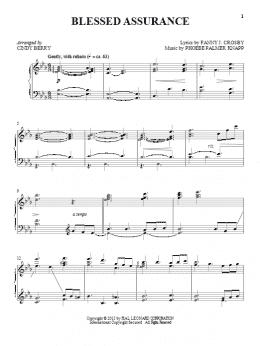 page one of Blessed Assurance (Piano Solo)