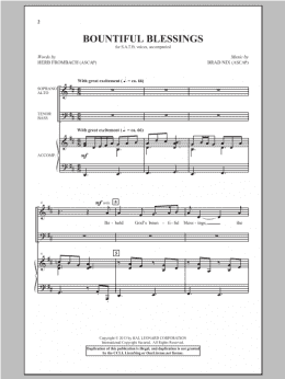 page one of Bountiful Blessings (SATB Choir)