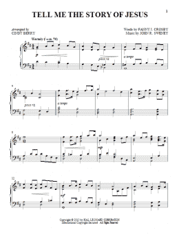 page one of Tell Me The Story Of Jesus (Piano Solo)