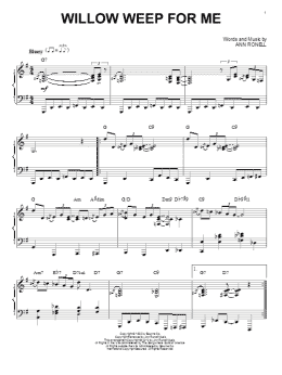 page one of Willow Weep For Me [Jazz version] (arr. Brent Edstrom) (Piano Solo)