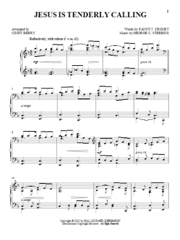 page one of Jesus Is Tenderly Calling (Piano Solo)