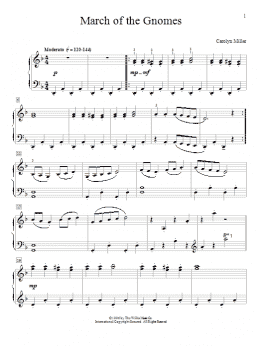 page one of March Of The Gnomes (Educational Piano)