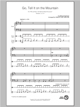 page one of Go, Tell It On The Mountain (TTBB Choir)
