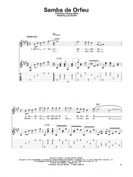 page one of Samba De Orfeu (Solo Guitar)
