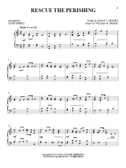 page one of Rescue The Perishing (Piano Solo)