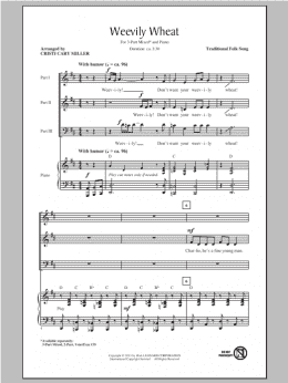page one of Weevily Wheat (3-Part Mixed Choir)