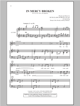 page one of In Mercy Broken (SATB Choir)