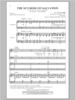 page one of The Sun Rose On Salvation (SATB Choir)