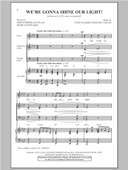 page one of We're Gonna Shine Our Light! (SATB Choir)