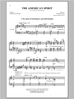 page one of The American Spirit (SATB Choir)