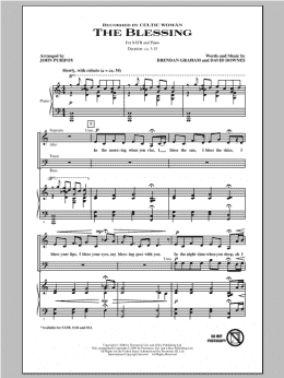 page one of The Blessing (arr. John Purifoy) (SATB Choir)