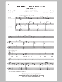 page one of My Soul Doth Magnify (Magnificat) (SATB Choir)