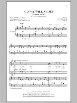 page one of Glory Will Arise! (Zebulun, Arise) (SATB Choir)